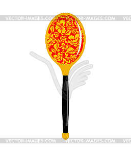 Russian wooden spoon folk cutlery. Russia - vector clip art