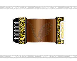 Аккордеон. России Национальный фольклорный музыкальный - цветной векторный клипарт