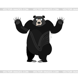 Baribal Surprised Emoji. American Black Bear - vector clipart