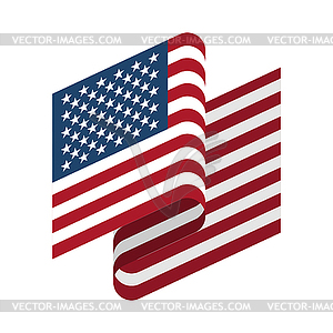 USA Flag . America ribbon banner. state symbol - vector clipart