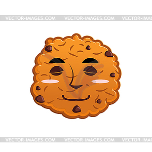 Печенье спит Emoji. бисквит эмоции сон. питание - клипарт в векторе / векторное изображение