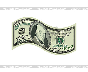 100 dollar . USA money. American cas - vector clip art