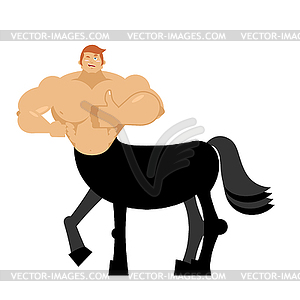 Centaur fairytale creature. Man horse . Fantastic - vector clipart