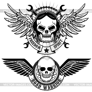 Biker logos - vector image