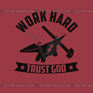 Work hard - vector clip art