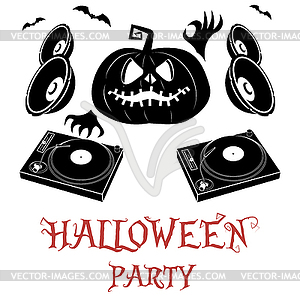 Halloween party - color vector clipart