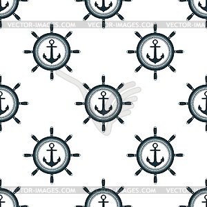 Anchors pattern - stock vector clipart