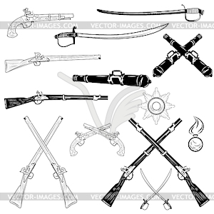 Ancient weapons - vector image