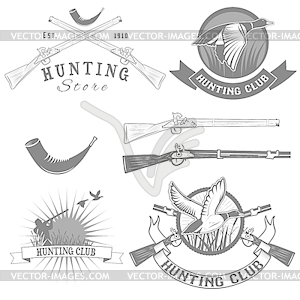 Duck hunting - vector clipart