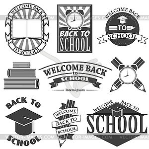 Back to school labels - vector image