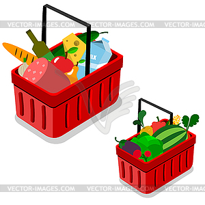 Shopping basket - vector clipart