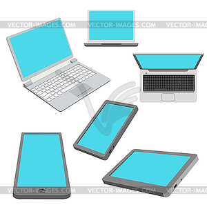 Notebooks - color vector clipart