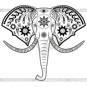 Слон глава - клипарт в векторе