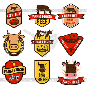 Farm fresh beef - vector image