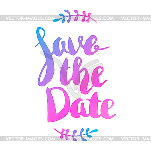 Save date. lettering - vector clipart / vector image