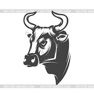 Голова быка - графика в векторном формате