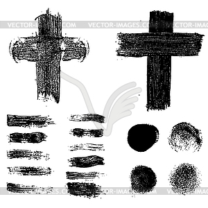 Grunge stains set - vector clipart