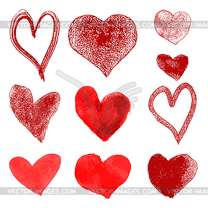 Set of hearts  - vector clip art