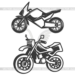 Set of motorcycle icons  - vector clip art