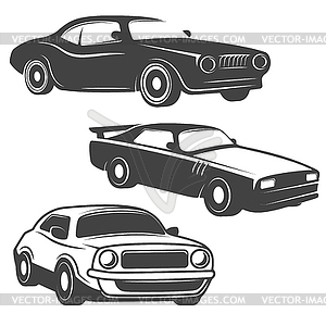 Set of cars icons . Design elements - vector image