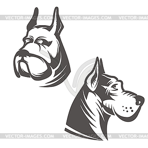 Dog head . Design eleme - vector clipart