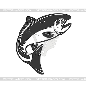 Trout fish icons . Design element fo - royalty-free vector clipart