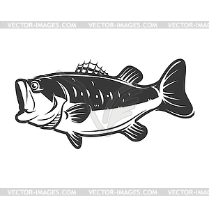 Bass fish icons . Design element fo - vector clipart