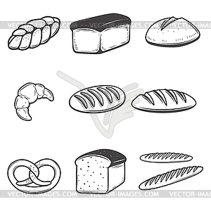 Bread icons s . Design e - vector image