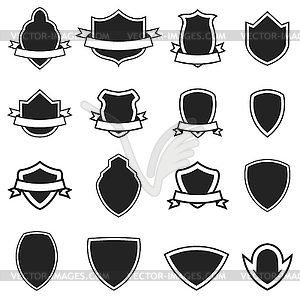 Set of empty emblems templates  - vector clip art