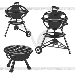 Set of grills . Design elements - vector image