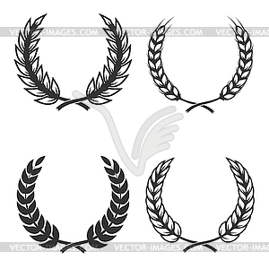 Set of wreaths . Design element - vector EPS clipart