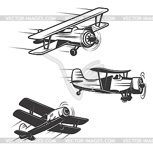 Set of airplane icons . Design eleme - vector clipart
