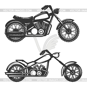 Set of motorcycle icons . Design ele - stock vector clipart