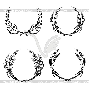 Set of wreaths . Design element - vector clipart