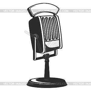 Vintage microphone icon . Design ele - vector clip art