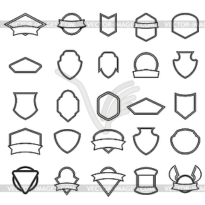 Set of empty emblems . Design el - vector clipart / vector image