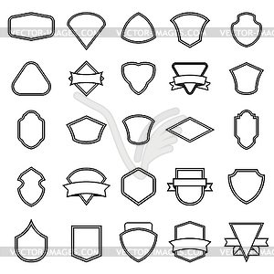 Set of empty emblems . Design el - vector clipart / vector image