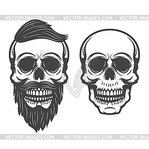 Bearded skull  - vector image