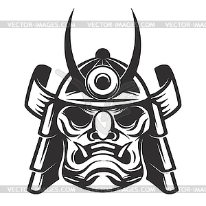 Samurai warrior helmet . Design elem - vector clipart