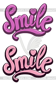 Smile. lettering phrase. i - vector clipart