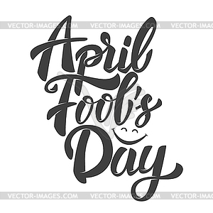 April fools day. lettering phrase b - vector clipart