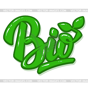 Bio. phrase . Design elem - vector clip art