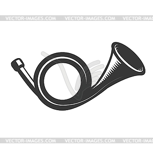Vintage signal horn . Design element - vector clipart