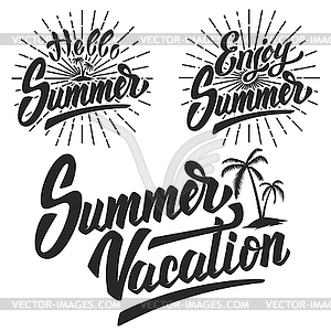 Set of summer emblems. Design elements for - vector clipart