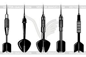 Set of darts. Design elements for logo, labe - vector image