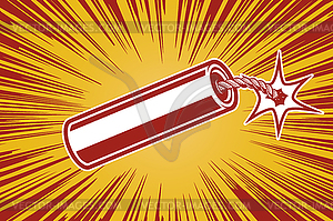 Dynamite in comic book style. Design element for - vector clipart