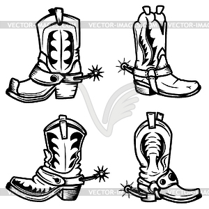 cowboy boots vector