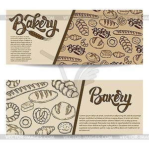 Set of bakery banner templates . Vec - vector EPS clipart