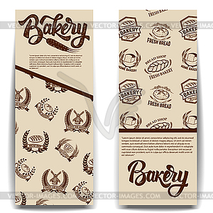 Set of bakery banner templates . Vec - vector image