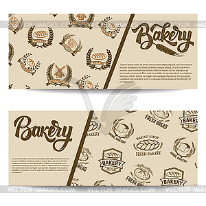 Set of bakery banner templates . Vec - stock vector clipart